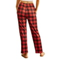 thumbnail image 3 of Innerwin Palazzo Pants Wide Leg Ladies Pajamas Bottoms Holiday Drawstring Lounge Red S, 3 of 5