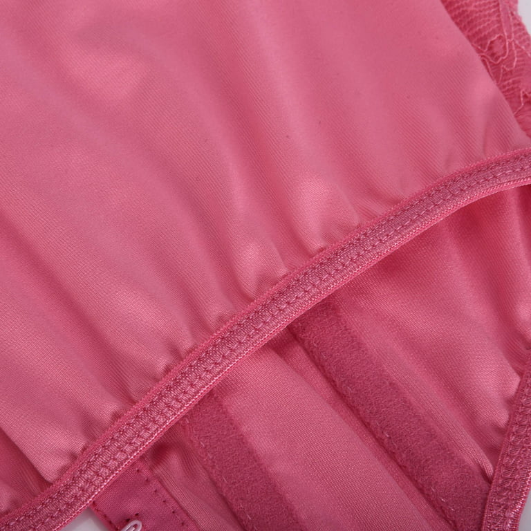 RQYYD Clearance Women's Lace Trim Corset Spaghetti Strap Asymmetrical Hem  Shapewear Cami Tank Top Y2K Fish Boned Clubwear Bustier(Hot Pink,M) 