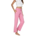 thumbnail image 5 of U2SKIIN Womens Cotton Pajama Pants, Soft Lounge Lightweight Sleep Pj Bottoms,(Pink,S), 5 of 5
