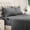 Gray, variant on Queen Size Sheet Set,Soft Microfiber 4 Piece Hotel Luxury Bed Sheets with Deep Pockets, Embroidered Pillow Case,Side Storage Pocket Fitted Sheet, Flat Sheet (White)