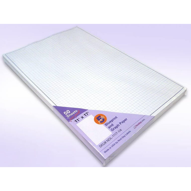 Teling 3 Pads Graph Paper Blueprint 17x11,50 Sheets Per Pad Grid Paper  Pad 100 GSM Drafting Engineering Paper with Pad for Architect Mathematician