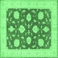 thumbnail image 1 of Ahgly Company Indoor Square Oriental Emerald Green Traditional Area Rugs, 4' Square, 1 of 4