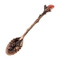 thumbnail image 2 of Retro Coffee & Tea Spoons, Natural Crystal Raw Stone Spoon, Long Handle Mixing Spoons, Retro Carved Mixing Spoon, Household Flatware Spoon for Kitchen Red 1.1x4.33 In (1Pcs), 2 of 9