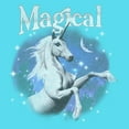 thumbnail image 2 of Girl's Lost Gods Magical Unicorn Portrait Graphic Cropped T-Shirt Blue Small, 2 of 3