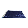 thumbnail image 2 of Ahgly Company Machine Washable Indoor Round Abstract Blue Modern Area Rugs, 7' Round, 2 of 4