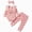 C002-Pink, variant on NOLDARES Newborn Baby Girl Clothes 3Pcs Cute Infant Fall Winter Outfits Long Sleeve Romper,Heart Print Pants and Bow Headband Set,C002-Pink