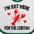 thumbnail image 4 of Inktastic Just Here for the Lobster Boys or Girls Baby Bib, 4 of 4