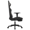 thumbnail image 4 of Silla para videojuegos VidaXL de tela con reposapiés y respaldo ajustable, 4 of 9