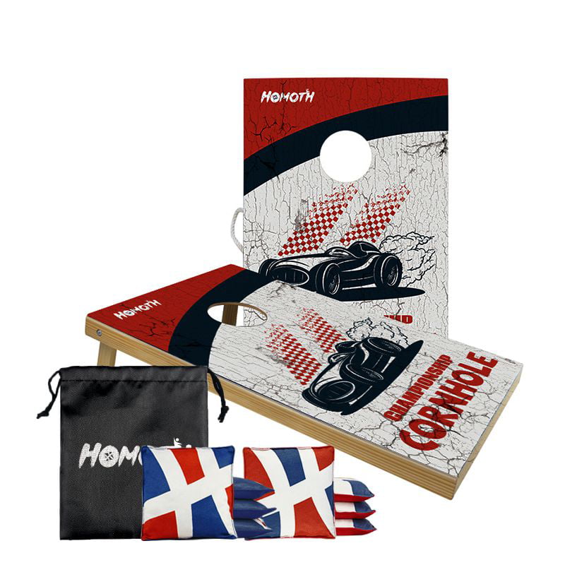 More Details about   All-Wood Cornhole Set Includes Two Cornhole Boards and Eight Bags 