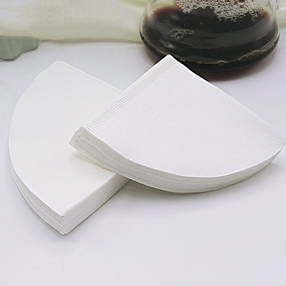 WASHWEPE Cone Shaped Coffee Filters 100Pcs 6.8x4.8in Natural Paper for Home