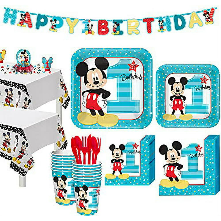 Mickey mouse clear party plates/labels-Mickey mouse party supplies-dig –  Personalize Our Party