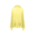 thumbnail image 4 of Garbnen Chiffon Shrug for Women Open Front Cropped Long Sleeve Cardigan for Women Pleated Lightweight Casual Sun Protection Sheer Shawl Yellow, 4 of 7