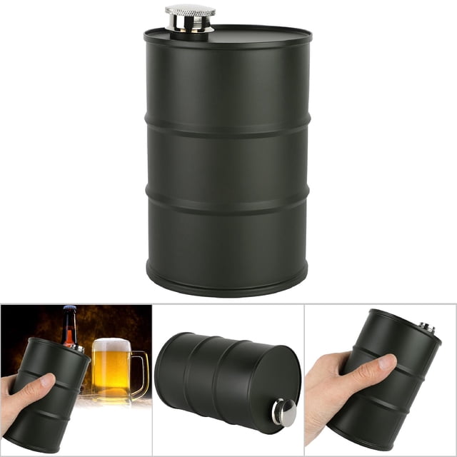 Frasco De Cadera Para Licor, Barril De Cerveza Portátil De Acero Inoxidable De 700ml