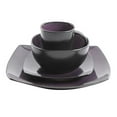 thumbnail image 3 of Gibson Soho Lounge Dinnerware set, Square, Purple, 3 of 5