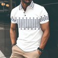 thumbnail image 2 of RMGVDSD Mens Polo Shirts Trendy Men's Casual Short Sleeve Shirt Comfortable Button Down Collar T Shirt Outings With Relaxed Fit Retro Tees Stylish Tops, 2 of 9