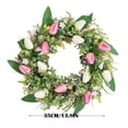thumbnail image 3 of HuiXinOu Spring Front Door Flower Garland 14 Inch Outdoor Porch Decor Fragrant Floral Leaf Money Plant Wreath Home Entrance Seasonal Hanging Decoration for Patio & Entryway, 3 of 6
