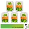 thumbnail image 4 of PrepNaturals 5 Pack Glass Food Storage Containers with Lids - Leakproof Glass Meal Prep Containers - Bento Box for Lunch - Dishwasher, Microwave, Oven & Freezer Safe (Multi-Compartment), 4 of 5