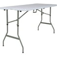 thumbnail image 5 of 5-Foot Height Adjustable Bi-Fold Granite White Plastic Banquet and Event Folding Table with Carrying Handle$$Furniture, 5 of 5