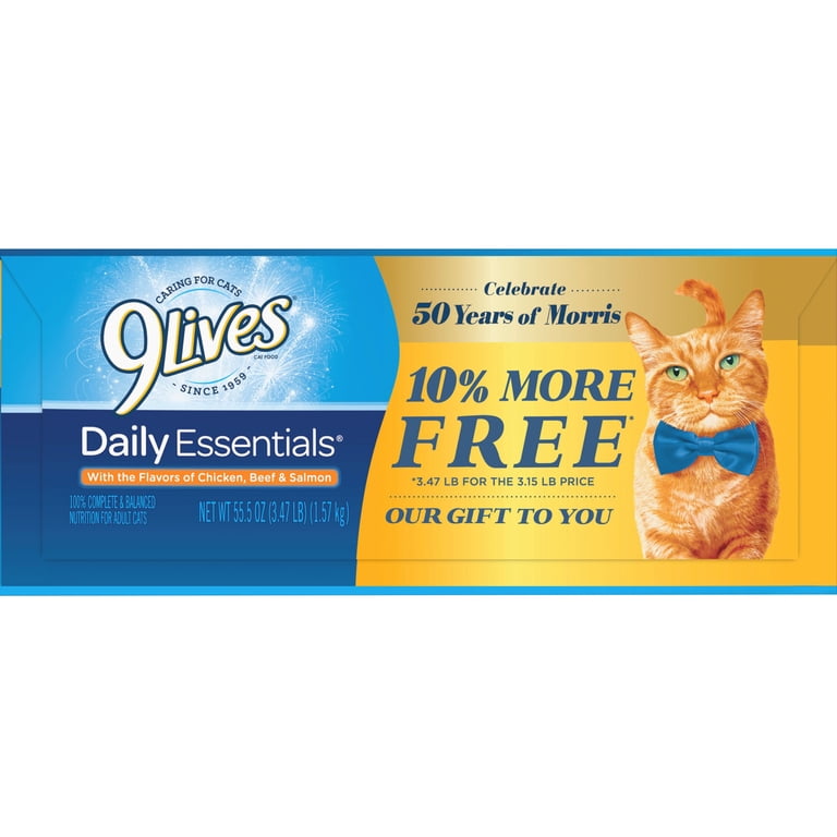 9Lives Daily Essentials Dry Cat Food, 3.47-Pound Bag - Walmart.com