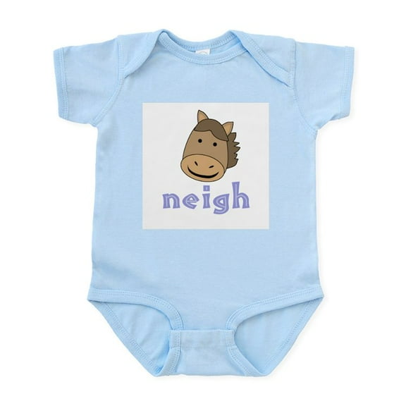 CafePress - Animal Noises Horse Neigh Infant Bodysuit - Baby Light Bodysuit, Size Newborn - 24 Months