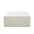thumbnail image 2 of Benjara Viko Modern Square Coffee Table- White Wood Faux Concrete Finish- 39", 2 of 6