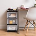 thumbnail image 2 of IRIS USA Medium 3-Drawer Cart with Organizer Top, Black, 2 of 7