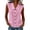 33#Pink, variant on Womens Sleeveless Tops Button Down Dress Shirts Summer Cute Doll Collar Tank Casual Dressy V Neck Shirt Work Blouses
