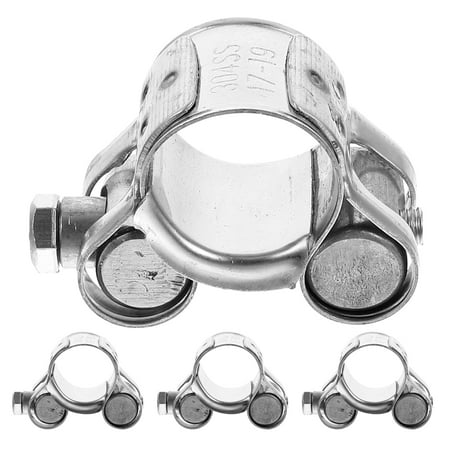 

Homemaxs 4Pcs Stainless Steel Hose Clip 17-19mm Adjustable Water Pipe Hose Clamp