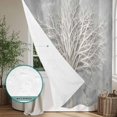 thumbnail image 6 of Winter Tree Shower Curtain - Water Repellent Fabric Shower Curtains Washable, Minimalist Grey White Tree Vintage Decorative Polyester Cloth Bathroom Curtains Modern Bath Decor 72"x84", 6 of 8