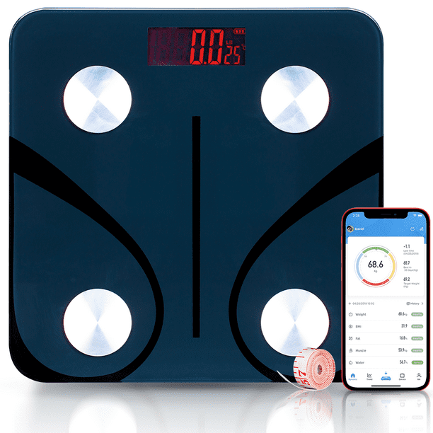 ARCTICSCORPION Black Smart Scale Body Weight/Fat, Wireless Digital Body