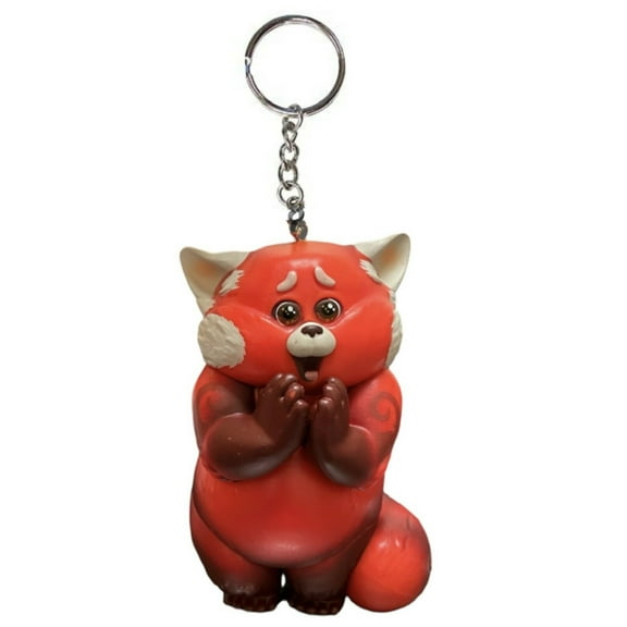 Turning Red Mei as Excited Red Panda Key Ring Keychain PVC Figure Figurine Charm New