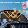 thumbnail image 4 of Yuyamidu Fire Eagle Windshield Sunshade Brown Car Sun Shade Heat Shield Sun Visor Mat for 1997-2017 Jeep Wrangler Rubicon Sahara TJ JK JKU 2/4 Doors, 4 of 7
