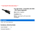 thumbnail image 2 of Fog Light Switch - Compatible with 2008 - 2014 Toyota Highlander 2009 2010 2011 2012 2013, 2 of 2