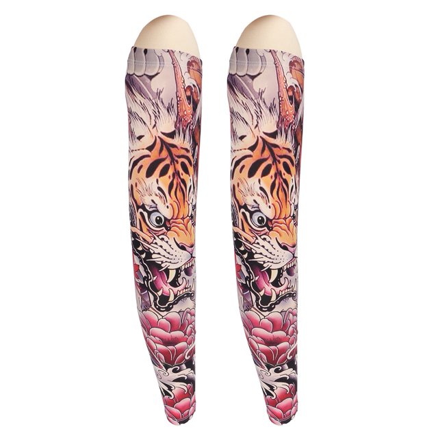 Arm Sleeves, Cover Up Arm Sleeve Dragon Printed Soft Seamless For Camping For Men