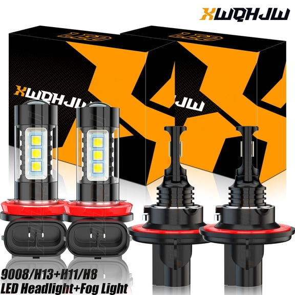 4xFor Jeep Renegade 2015 2016 2017 9008 LED Headlight High/Low   H11 Fog Light Bulbs Combo