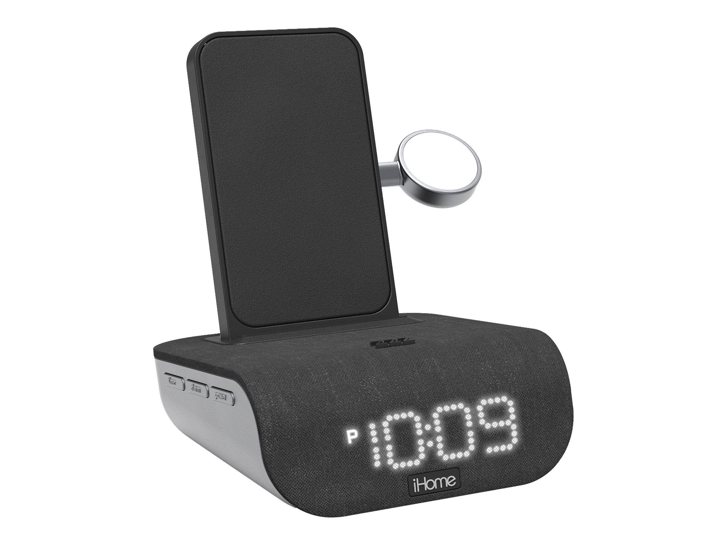 iHome POWERVALET Quad 4-in-1 Dual Qi Wireless Fast Charging, Airpod  Charging, Apple Watch Charging, and USB Charging Alarm Clock, 30W Total  Power Output iWW33 - Walmart.ca
