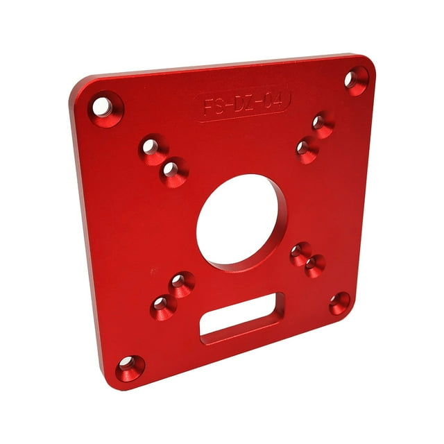 TFixol Aluminum Router Table Insert Plate Red Universal Trimming Machine Flip Board for Woodworking Benches Router Table Plate