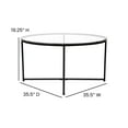 thumbnail image 6 of Emma + Oliver Clear Glass Living Room Coffee Table with Crisscross Matte Black Metal Frame, 6 of 12