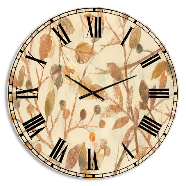 Designart Horloge Murale de Ferme 'composition de Branches de Cuivre'