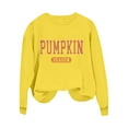 thumbnail image 5 of ZSQDM Women's Hoodless Sweatshirt Summer Hoodies for Women Pumpkin Season Sweatshirt Women Crewneck Long Sleeve Thanksgiving Fall Shirt Halloween Holiday Pullover Tops Polyester (Xxl), 5 of 6