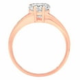 thumbnail image 2 of 1.0 ct Heart Cut Genuine Cultured Diamond VS1-VS2 I-J 14K Rose Gold Solitaire Promise Wedding Statement Engagement Designer Ring size 10.5, 2 of 7