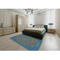 thumbnail image 4 of Ahgly Company Indoor Square Patterned Purple Abstract Area Rugs, 6' Square, 4 of 6