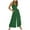 Green, variant on Riforla Summer Sling V Neck Hollow Pleated High Waist Wide Leg Ladies Jumpsuit Casual Jumpsuits for Women Summer Khaki L