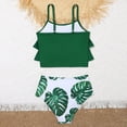 thumbnail image 6 of Coerni Swimsuit for Girls Pleated Ruffled Bathing Suits Tween Girls 2 Piece Cute Slim Shorts Swimwear Adjustable Strap Bikini Suit, 6 of 6