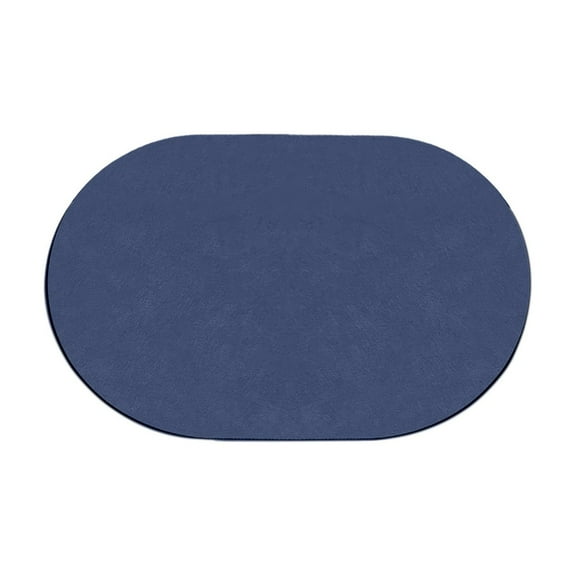 openpig Bathroom Rugs 15.74x23.62inch, Thin Bath Mat, Absorbent, Quick Dry Machine Washable, Home Decor Accessories Cozy Cloth Bathroom Mat fit Under Door/Sink/Tub/Shower-Navy