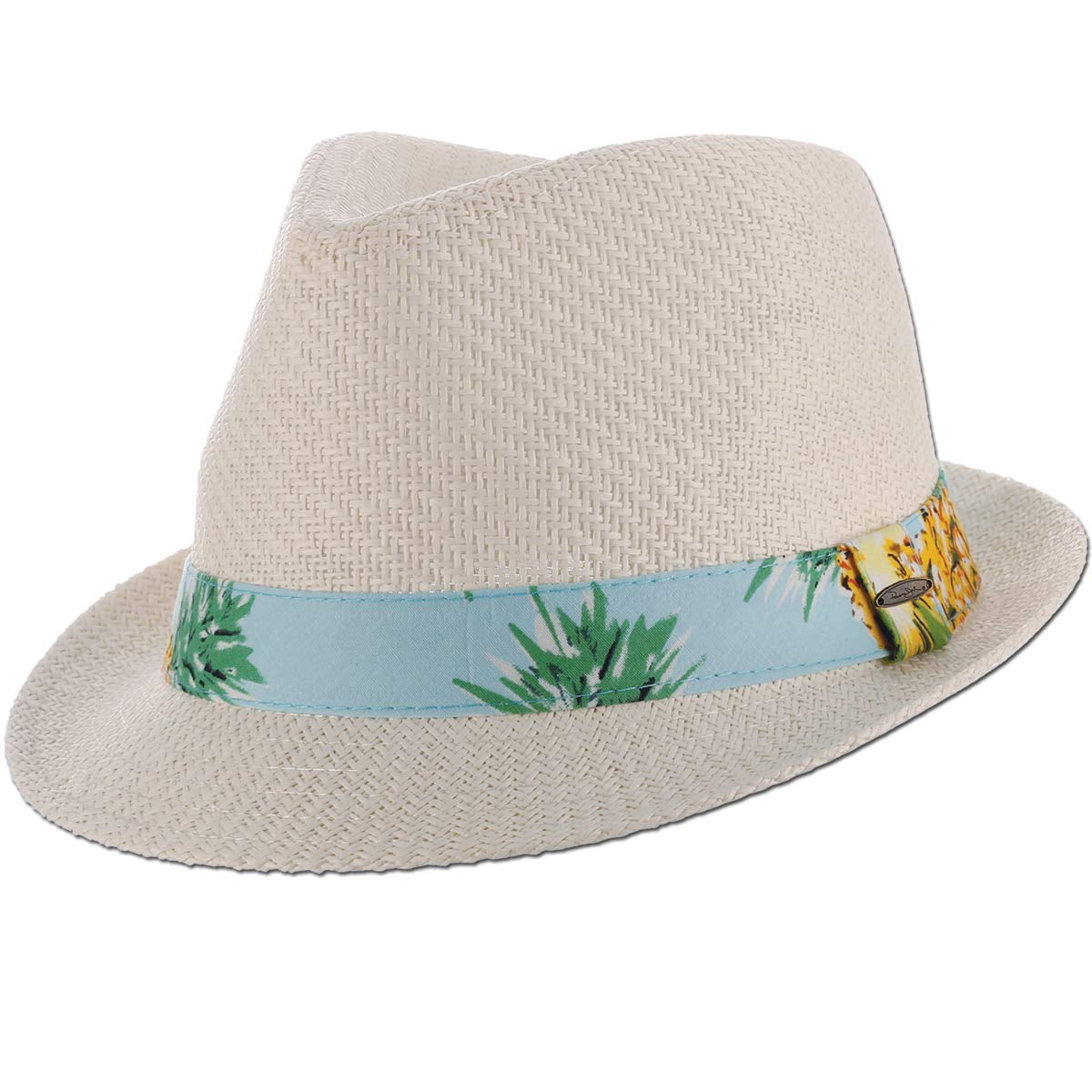 hårdtarbejdende karakterisere Gnaven Panama Jack Women's Fedora Hat - Lightweight Matte Toyo, 1 3/4" Wide  Structured Brim, Pineapple Print Hat Band (Blue) - Walmart.com