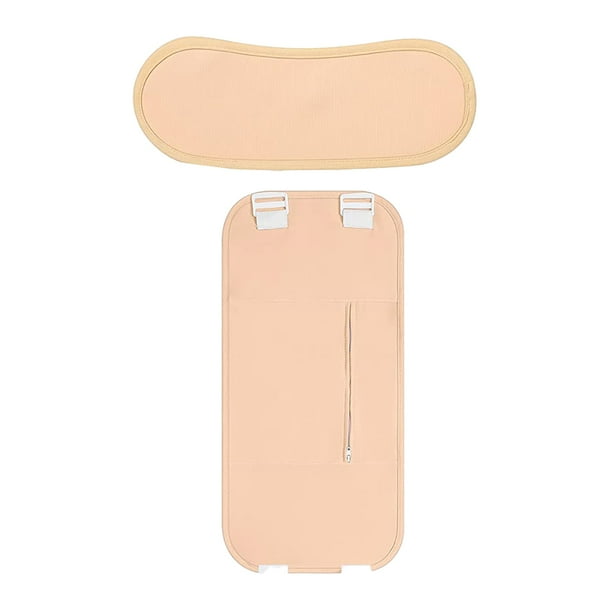 Seitruly Dulce regalo para la familia Paquete de aceite de ricino orgánico reutilizable Kit de envoltura Paquete de aceite de ricino Ayudas para vestirse con gancho de botón rosa Riñonera+riñonera