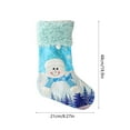 thumbnail image 3 of Luoshdecor Christmas Stockings With Light,Blue White Winter Wonderland Christmas Stockings for Family Holiday Xmas Party Decorations 19 in, 3 of 6