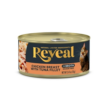 Reveal Natural Wet Cat Food, Chicken Breast with Tuna in Broth, 24 x 2.47oz Cans