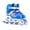 Blue, variant on LAZIOEGR Adjustable Illuminating Inline Skates for Kids Boys Girls Set with Helmet Pads, Purple Medium